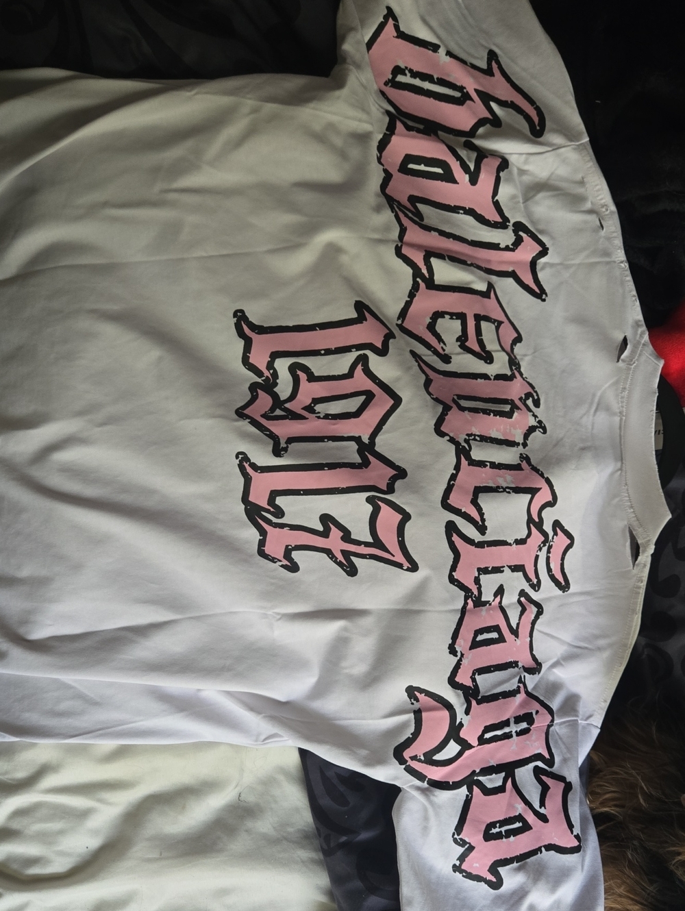Balenciaga White Distressed Crewneck Tee, Size M